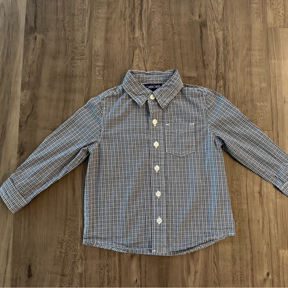Baby Toddler plaid long sleeve button-up shirt Size 24 Months